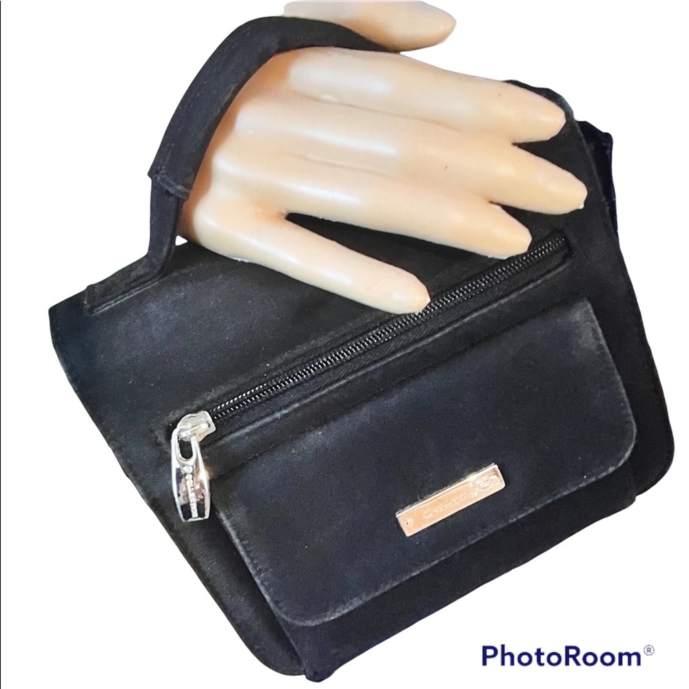 Mini black cloth/ vinyl purse by Collection